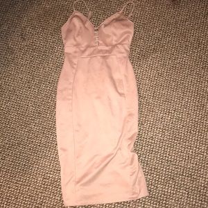 Brown dress with cut outs bodycon